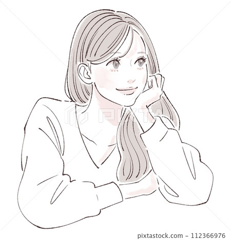 婦女和女孩插畫素材 112366976