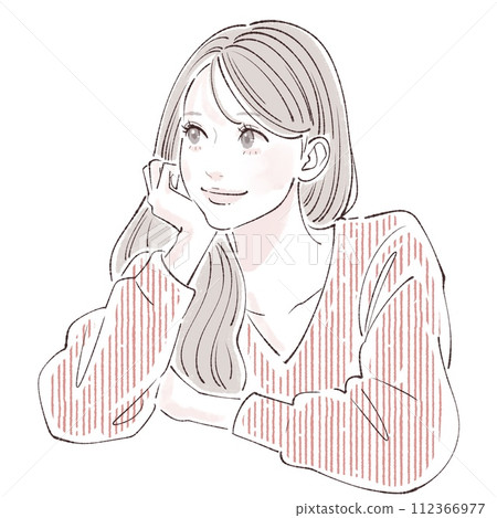 婦女和女孩插畫素材 112366977