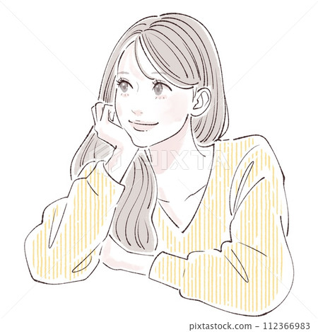 Illustration material of women and girls 112366983