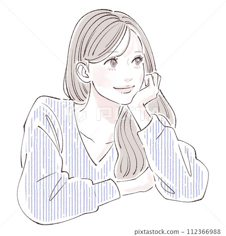 婦女和女孩插畫素材 112366988