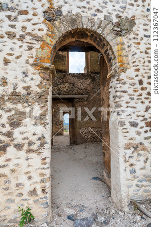 Ruins of Guzara royal palace, Gondar Ethiopia, African heritage architecture 112367047