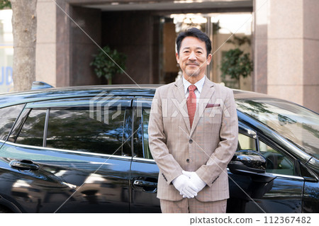 Driver white gloves Driver white gloves 112367482