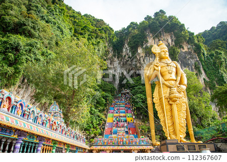 Beautiful scenery of Batu Caves near Kuala Lumpur 112367607