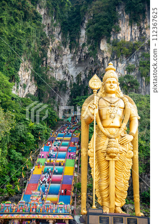 Beautiful scenery of Batu Caves near Kuala Lumpur 112367625