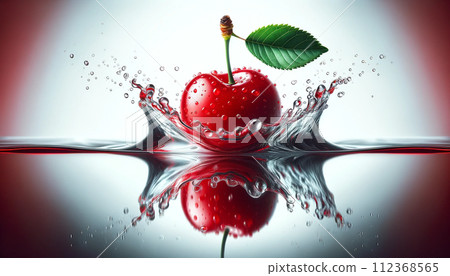 Delicious fruit cherries, cherries in the water, cherries dancing with water drops, bright red cherries, beautiful cherries, commercial cherry pictures, cherries dancing with water drops Delicious fruit cherries, cherries in the water, cherries dancing with water drops, bright red cherries, beautiful cherries, commercial cherry pictures, cherries dancing with water drops 112368565