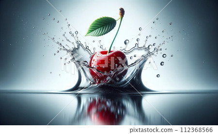 Delicious fruit cherries, cherries in the water, cherries dancing with water drops, bright red cherries, beautiful cherries, commercial cherry pictures, cherries dancing with water drops Delicious fruit cherries, cherries in the water, cherries dancing with water drops, bright red cherries, beautiful cherries, commercial cherry pictures, cherries dancing with water drops 112368566