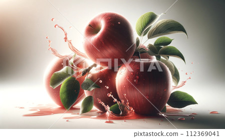 Delicious fruit apples Apples in the water Apples dancing with water drops Bright red apples Beautiful apples Commercial apple pictures Apples dancing with water drops 112369041