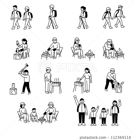 露營裝備圖示集 112369118