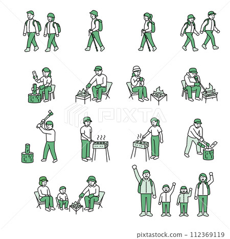 露營裝備圖示集 112369119