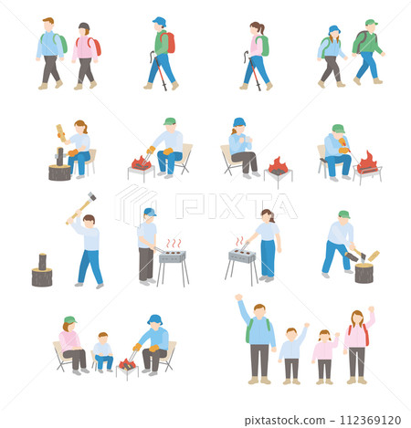 露營裝備圖示集 112369120