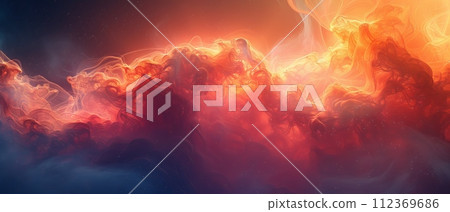 Light leaks illuminating abstract grids within kaleidoscopic smoke effects. Light leaks illuminating abstract grids within kaleidoscopic smoke effects. 112369686