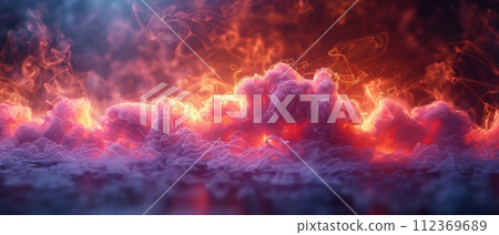 Light leaks illuminate kaleidoscopic smoke, creating abstract grids. Light leaks illuminate kaleidoscopic smoke, creating abstract grids. 112369689