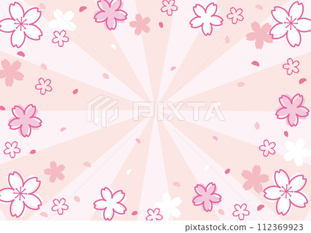 集中線條和輻射背景,舞動櫻花,粉紅色,尺寸比例3:4 集中線條和輻射背景,舞動櫻花,粉紅色,尺寸比例3:4 112369923