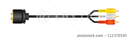 Horizontal conversion cable_D-Terminal Video Cable_male_RCA pin 112370595
