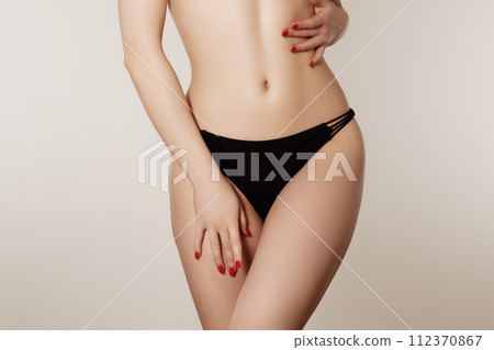 Slim figure. Perfect female body, slimming concept 112370867
