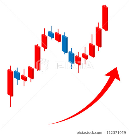 等距上升圖表的插圖。外匯、投資材料。沒有主線。 112371059