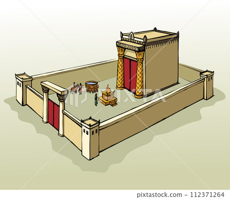 Vector drawing. Temple of Solomon Vector drawing. Temple of Solomon 112371264