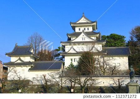 [岐阜縣]晴天的大垣城 112371272