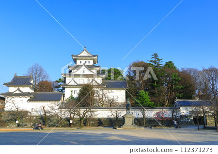 [岐阜縣]晴天的大垣城 112371273