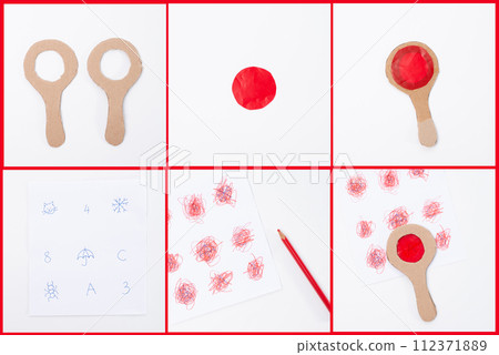 a cardboard magnifying glass craft for kids play, handmade loupe toy, process art, paper craft, easy craft ideas, how to make, DIY, 112371889