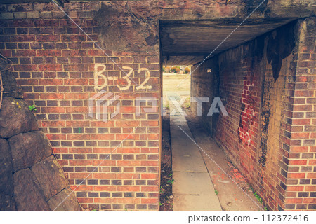 Old tunnel under the railroad tracks [Nagano Prefecture] 112372416