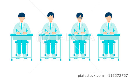 男孩前往辦公桌 男孩前往辦公桌 112372767