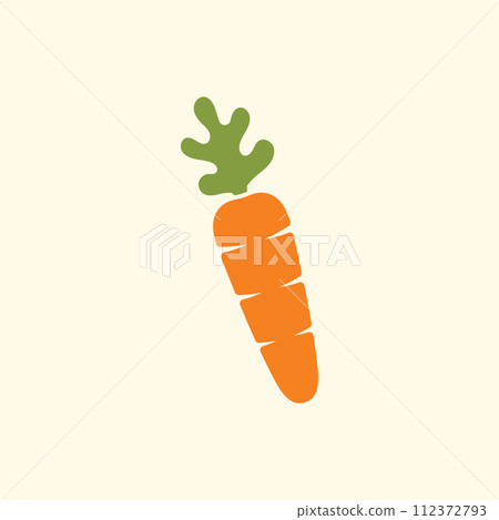 Simple Vector Carrot Vegetable Logo Design Simple Vector Carrot Vegetable Logo Design 112372793