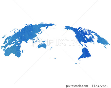 白色背景的藍色世界地圖 白色背景的藍色世界地圖 112372849
