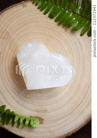 heart made of stone crystal with flower of life pattern heart made of stone crystal with flower of life pattern 112372941
