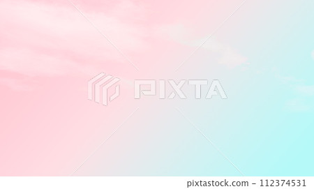 Pastel Sky Gradient Background Green Pink Cloud Beautiful Peach Color Bright Fantasy Minimal Platform Product Beauty Cosmetic Scene Summer Spring Morning Nature Dream Texture Horizon Abstract Two Tone 112374531