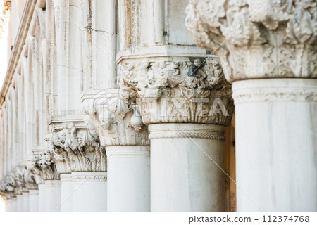 Columns at Doge's Palace in Venice Columns at Doge's Palace in Venice 112374768