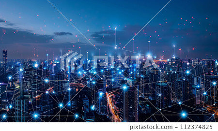 Network smart modern background, wireless connection to communication in world, social media technology. Network smart modern background, wireless connection to communication in world, social media technology. 112374825