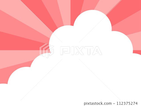 Sunburst and cloud background, rays, concentrated lines, burst background material Sunburst and cloud background, rays, concentrated lines, burst background material 112375274