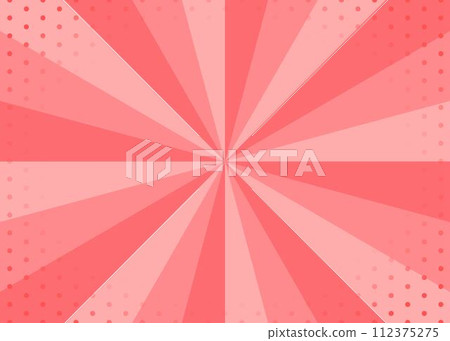 Starburst and dot background, sunburst, rays, concentrated line background material 112375275