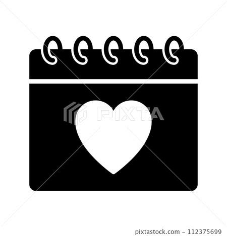 Valentine day calendar icon. Holiday, valentines day sign. 112375699