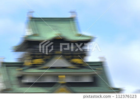 Image of the Nankai Trough mega-earthquake (Osaka Castle Park castle tower) Image of the Nankai Trough mega-earthquake (Osaka Castle Park castle tower) 112376123