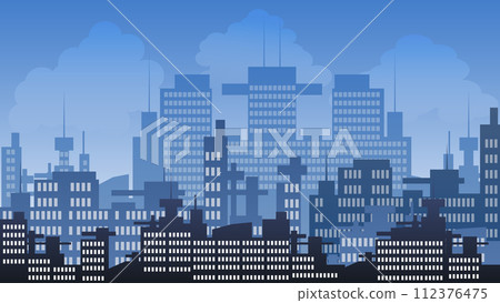 cityscape with skyscrapers 112376475