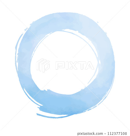 Watercolor brush stroke style, circular frame, decorative material Watercolor brush stroke style, circular frame, decorative material 112377108