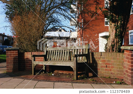 UK London street corner bench UK London street corner bench 112378489