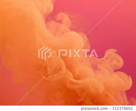Orange smoke on a pink background. Orange smoke on a pink background. 112378602