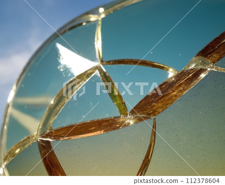 Glass sculpture close-up. Glass sculpture close-up. 112378604