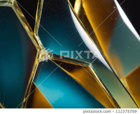 Glass bas-relief close-up. 112378709