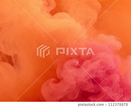 Orange-pink smoke. Orange-pink smoke. 112378878