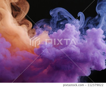 Explosion of colored smoke. Explosion of colored smoke. 112379022