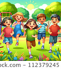 孩子們在大自然中玩耍 112379245