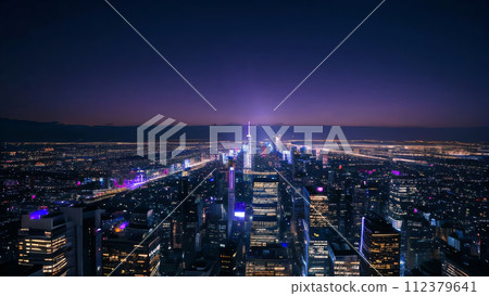 城市的夜景 城市的夜景 112379641