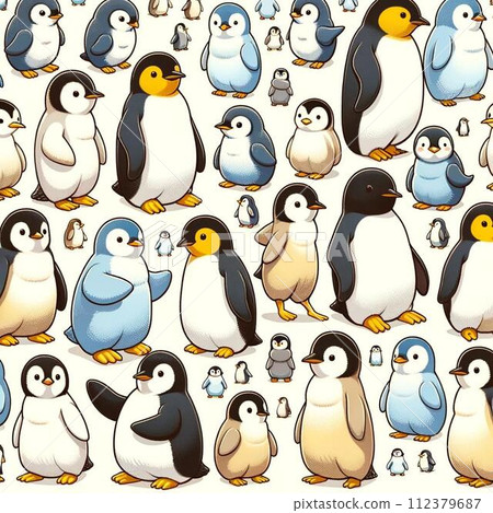 penguin family 112379687