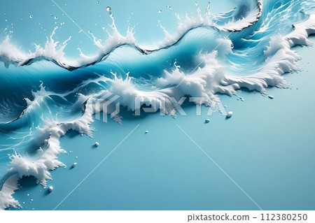 Abstract water background on blue background. 112380250