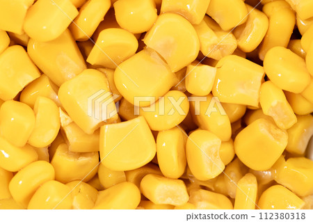 Sweet corn kernels abstract background. Full frame Sweet corn kernels abstract background. Full frame 112380318