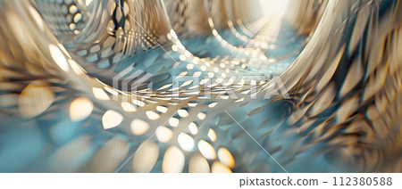 Blue colored abstract background with swirling shapes reminiscent of a wave's close-up Blue colored abstract background with swirling shapes reminiscent of a wave's close-up 112380588